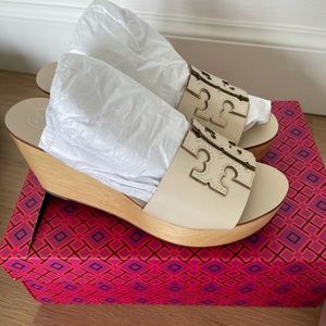 Tory Burch Cream Wedges